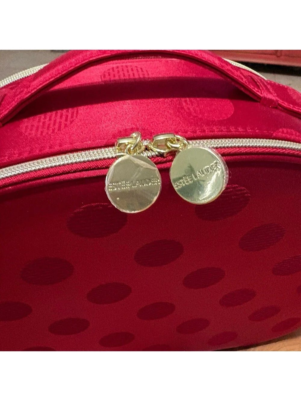Estee Lauder  Makeup Train Case Bag Double Zipper with Handle~ New